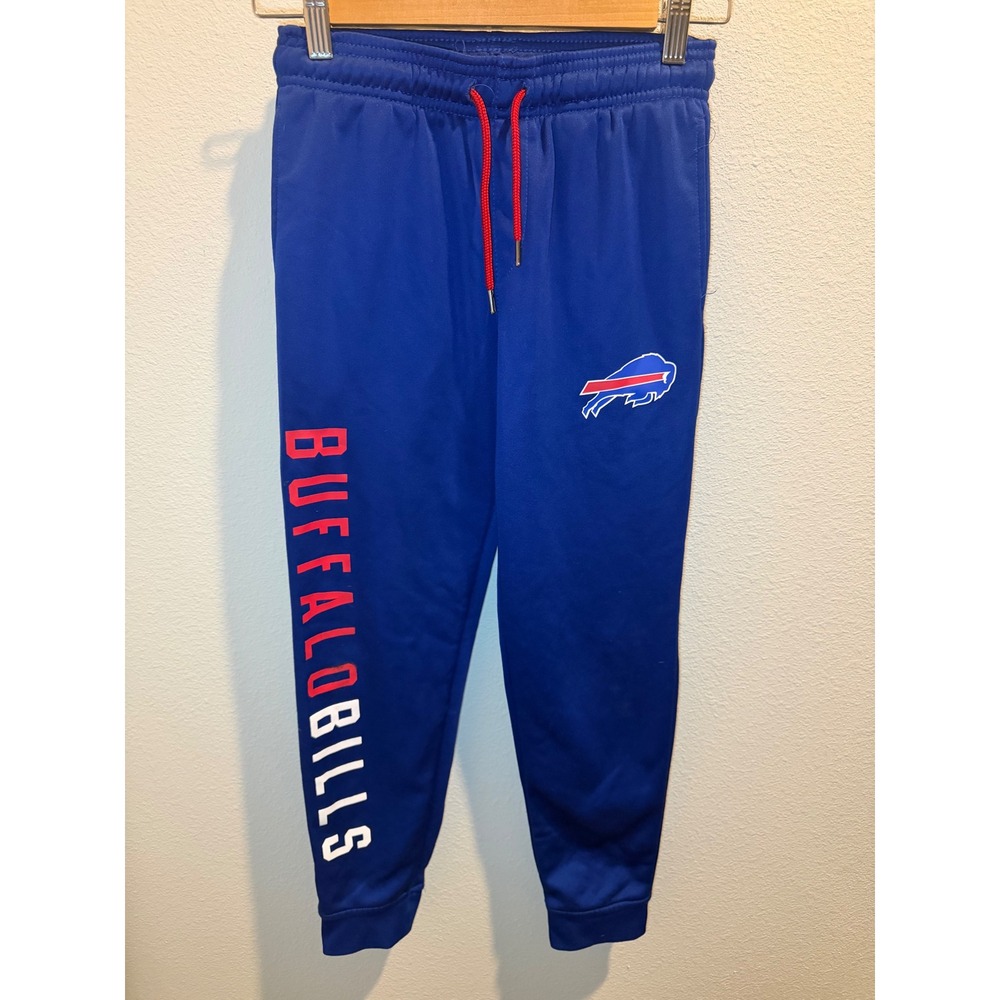 NFL Team Apparel Buffalo Bills Youth Joggers Blue Size 10-12 Sweatpants